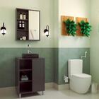 Gabinete 60 Cm Espelheira E Cuba Preta Cj7250 Faem