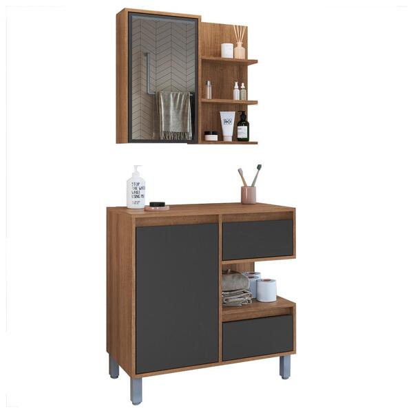 Gabinete 80 Cm E Espelheira Cj2001 Faem