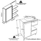 Gabinete 80 Cm Espelheira E Cuba Branca Cj2001 Faem