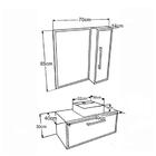 Gabinete 80cm Alice Mel Arenas Com Espelheira E Cuba Branca E