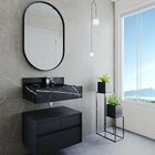 Gabinete 80cm X 37,5cm Alto Padrão Genebra Preto