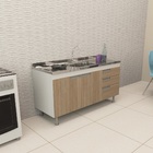Gabinete  De Cozinha Em Mdf San Marino 112 Carvalho