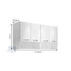 Gabinete Aéreo 120cm Sem Prateleiras Branco Modulado