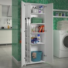 Gabinete Área De Serviço Branco C/ 2 Portas Com 4 Rodinhas