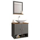 Gabinete Arm Banheiro Deli 2 Portas Com Cuba Concava Branca
