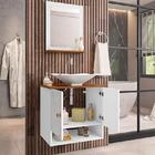 Gabinete Arm Banheiro Deli 2 Portas Com Cuba Concava Branca