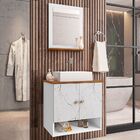 Gabinete Arm Banheiro Deli 2 Portas Com Cuba Torino Branca