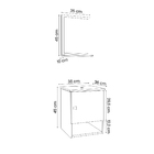 Gabinete Arm Banheiro Lima 1 Porta Com Cuba Tulipa Preta