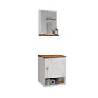 Gabinete Armário 1 Porta Banheiro Com Espelho Lima