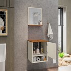 Gabinete Armário 1 Porta Banheiro Com Espelho Lima