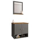 Gabinete Armário 2 Portas Banheiro Com Espelho Deli