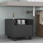 Gabinete Armário Banheiro 40cm Com Rodízios Multimóveis V5035