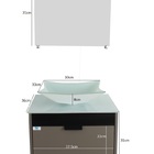 Gabinete Armário Banheiro 40cm Cuba Quadrada Branca