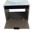 Gabinete Armário Banheiro 40cm Cuba Quadrada Branca