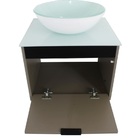 Gabinete Armário Banheiro 40cm Cuba Redonda Branca