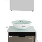 Gabinete Armário Banheiro 40cm Cuba Redonda Branca