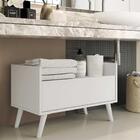 Gabinete Armário Banheiro 60 Cm C/ Pés Retrô Multimóveis Bran