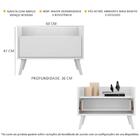 Gabinete Armário Banheiro 60 Cm C/ Pés Retrô Multimóveis Bran