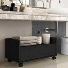 Gabinete Armário Banheiro 60 Cm C/ Rodízios Multimóveis Preto