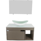 Gabinete Armário Banheiro 60cm Cuba Oval Branca