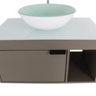 Gabinete Armário Banheiro 60cm Cuba Redonda Branca