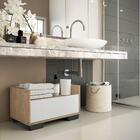 Gabinete Armário Banheiro 80 Cm C/ Pés Quadrados Multimóveis