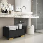 Gabinete Armário Banheiro 80 Cm C/ Pés Quadrados Multimóveis