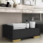 Gabinete Armário Banheiro 80 Cm C/ Pés Quadrados Multimóveis