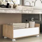 Gabinete Armário Banheiro 80 Cm C/ Rodízios Multimóveis Rusti