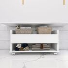 Gabinete Armário Banheiro C/ Rodízios Gaveteiro Preto