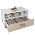 Gabinete Armário Banheiro Com Gaveta E Rodízios Towel Branco