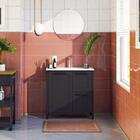 Gabinete Armário Banheiro Ditália 1 Pt 2 Gav C/ Pia Bn-01