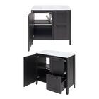 Gabinete Armário Banheiro Ditália 1 Pt 2 Gav C/ Pia Bn-01