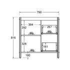 Gabinete Armário Banheiro Ditália 1 Pt 2 Gav C/ Pia Bn-01