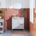 Gabinete Armário Banheiro Ditália 1 Pt 2 Gav C/ Pia Bn-01