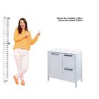 Gabinete Armário Banheiro Ditália 1 Pt 2 Gav C/ Pia Bn-01