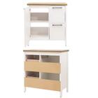 Gabinete Armário Banheiro Ditália 1 Pt 2 Gav C/ Tampo Bn-01