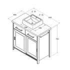 Gabinete Armário Banheiro Ditália 2 Gav 2 Pts Com Cuba Bn-03