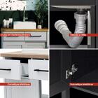 Gabinete Armário Banheiro Ditália 2 Gav 2 Pts Com Cuba Bn-03