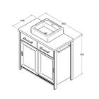 Gabinete Armário Banheiro Ditália 2 Gav 2 Pts Com Cuba Bn-03