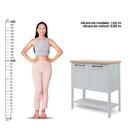 Gabinete Armário Banheiro Ditália 2 Pt C/ Tampo Bn-02