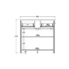 Gabinete Armário Banheiro Ditália Bn-04