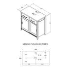 Gabinete Armário Banheiro Ditália Bn-04