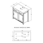 Gabinete Armário Banheiro Ditália Bn-04