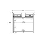 Gabinete Armário Banheiro Ditália Bn-04