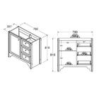 Gabinete Armário Banheiro Ditália C/tampo+espelho Bn-05