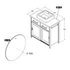 Gabinete Armário Banheiro Ditália Com Cuba + Espelho / Bn-03