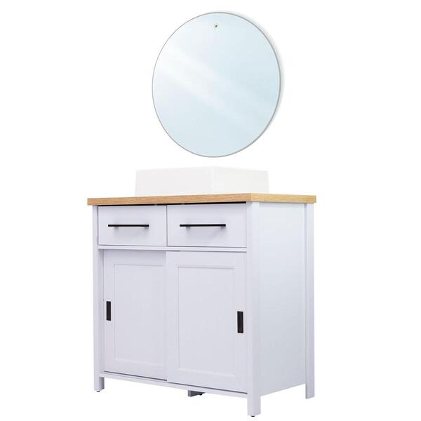 Gabinete Armário Banheiro Ditália Com Cuba + Espelho / Bn-03