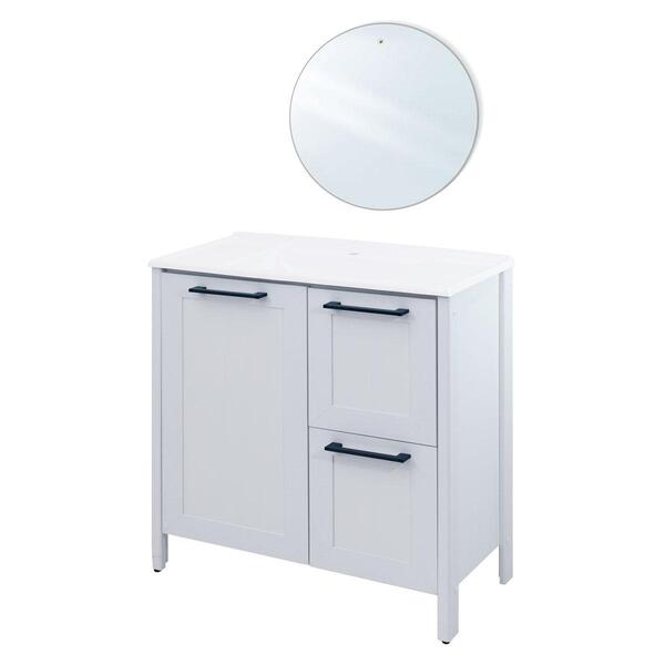 Gabinete Armário Banheiro Ditália Com Pia + Espelho Bn-01 Cor