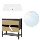 Gabinete Armário Banheiro Ditália Com Pia + Espelho Bn-02 Cor